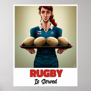 Rugby is geserveerd - Rugby-schilderkunstprint Poster