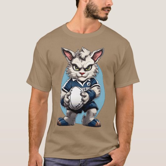 Rugby katten vriend t-shirt (Voorkant)
