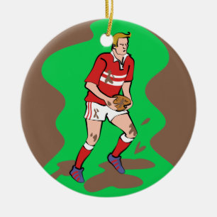 Rugby Keramisch Ornament