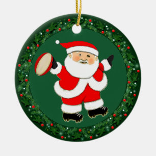 Rugby Kerst Collectie Keramisch Ornament