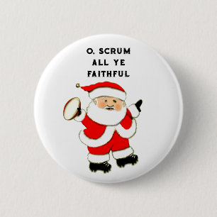 Rugby Kerst Collectie Ronde Button 5,7 Cm