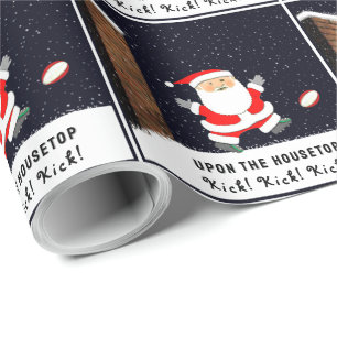 Rugby Kerst Inpakpapier