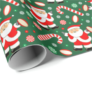 Rugby Kerstcadeau Inpakpapier
