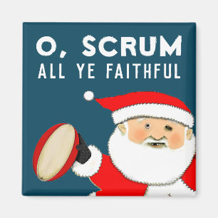Rugby Kerstcadeau Magneet