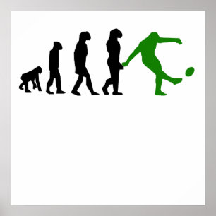 Rugby Kick Evolution (groen) Poster