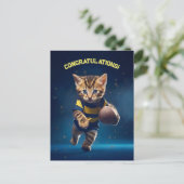 Rugby Kitten Briefkaart (Staand voorkant)