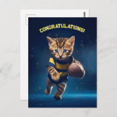 Rugby Kitten Briefkaart (Voorkant / Achterkant)