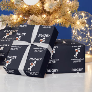 Rugby laat me levendig rugby voelen cadeaupapier