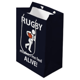 Rugby laat me levendig rugby voelen medium cadeauzakje