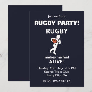 Rugby laat me me levend voelen Rugby Feestje Kaart