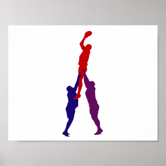 Rugby Lineout Poster (Voorkant)
