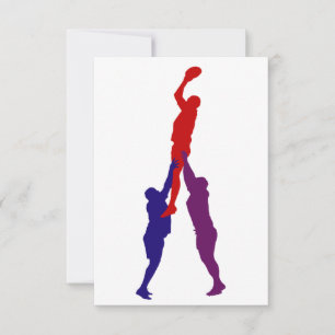 Rugby Lineout-uitnodigingen Kaart