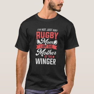 Rugby mama moeder van de Winger Rugby Player T-shirt