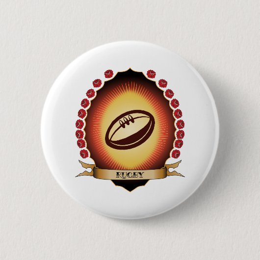 Rugby Mandorla Ronde Button 5,7 Cm (Voorkant)