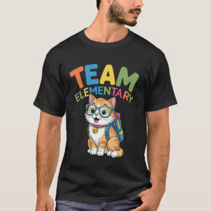 Rugby Meisjes Jongens T-Shirts Kat Terug naar Scho