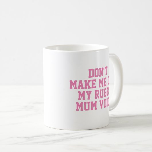 Rugby mum Gift Mok | Funny Quote Slogan Coach (Voorkant rechts)