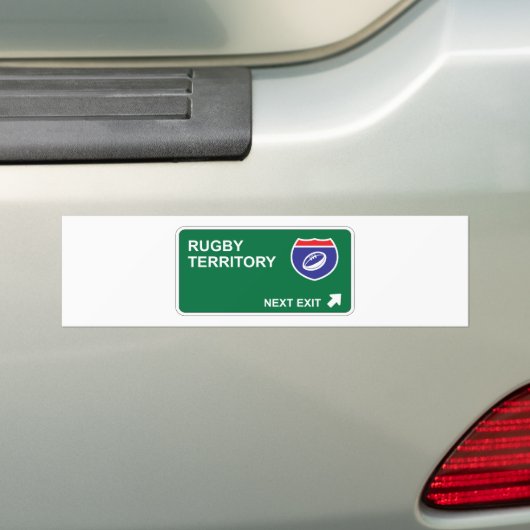 Rugby Next Exit Bumpersticker (Op auto)