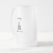 Rugby onderweg matglas bierpul (Voorkant links)