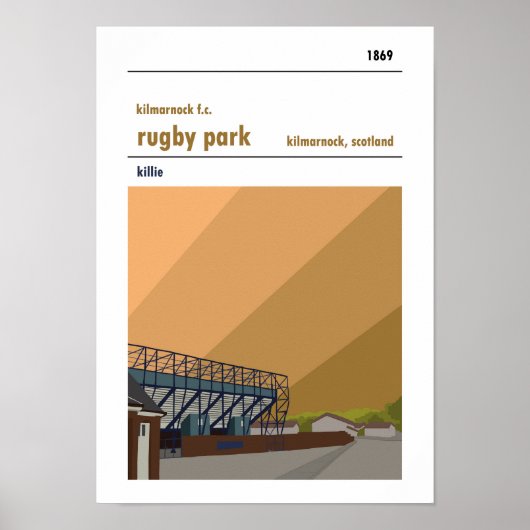 Rugby Park, Kilmarnock. Impression du stade (Devant)