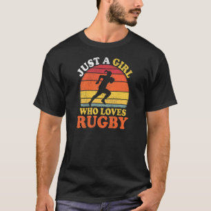 Rugby Player alleen een meisje dat van Rugby houd T-shirt