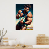 Rugby Player Art Print (Keuken)