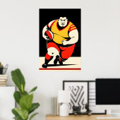 Rugby Player Art Print (Thuiskantoor)