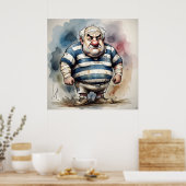 Rugby Player Art Print (Keuken)