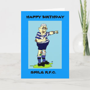 RUGBY PLAYER BIRTHDAY-KAART KAART