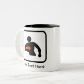  Rugby Player-Logo Tweekleurige Koffiemok (Voorkant links)