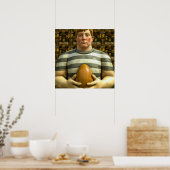 Rugby Player - Rugby Painting Print (Keuken)