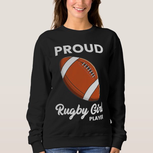 Rugby Player Typography  Coach Sports  Graphic Trui (Voorkant)