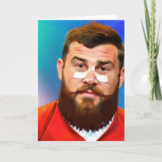 Rugby Portrait - Carte de voeux Rugby