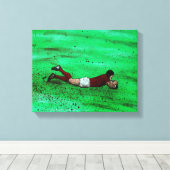 Rugby probeert te schilderen canvas afdruk (Insitu (Houten vloer))