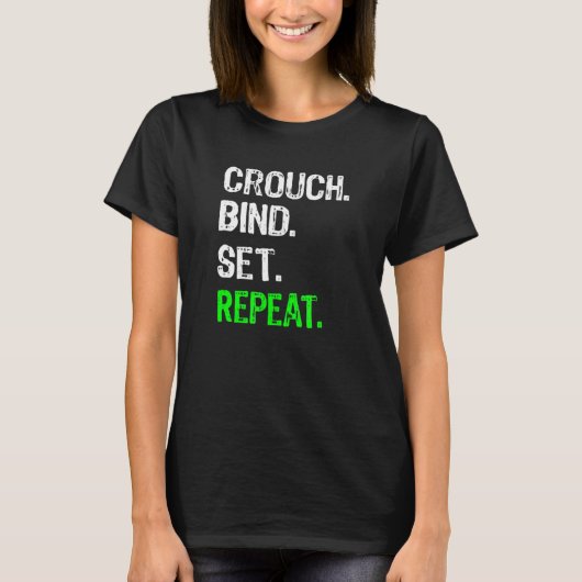 Rugby Scrum Crouch Bind Set Herhalen T-shirt (Voorkant)