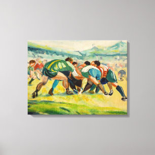 Rugby Scrum Peinture - Toile Art Imprimer
