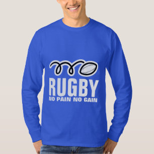 Rugby shirt met lange mouwen   no pain no gain