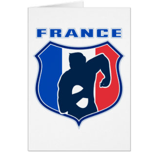 Rugby speler Franse vlag schild