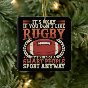 Rugby speler soort van een slimme mensen sport gra keramisch ornament