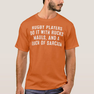 Rugby spelers doen het met rucks maaltijden en een t-shirt