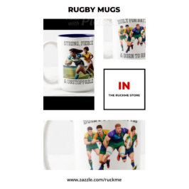 Rugby Spelers Two-Tone Mok