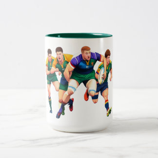 Rugby Spelers Two-Tone Mok