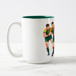 Rugby Spelers Two-Tone Mok