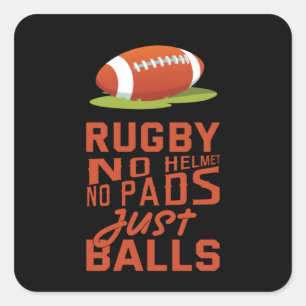 Rugby Sport Gift Vierkante Sticker