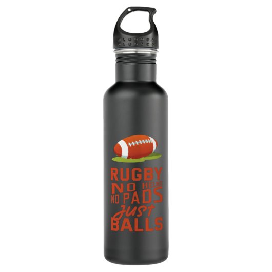Rugby Sport Gift Waterfles (Voorkant)