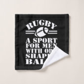 Rugby: Sport voor mannen met ouderwets gebit Bad Handdoek (Wasdoekje)