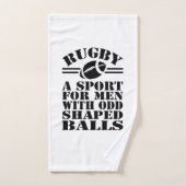 Rugby: Sport voor mannen met ouderwets gebit Bad Handdoek (Handdoek)