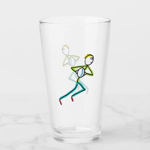 Rugby Stickman Glas