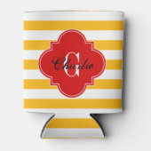 Rugby Stripe Red Blikjeskoeler (Voorkant)