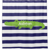 Rugby Stripes Alligator Personnaliser rideau de do (Devant)