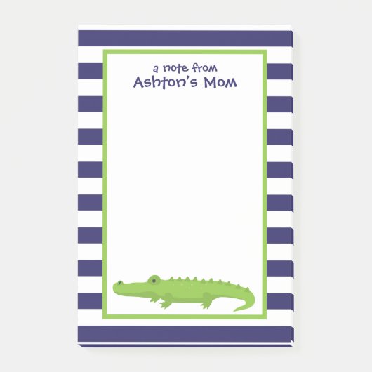 Rugby Stripes Alligator Post-it Notitieblok Post-it® Notes (Voorkant)